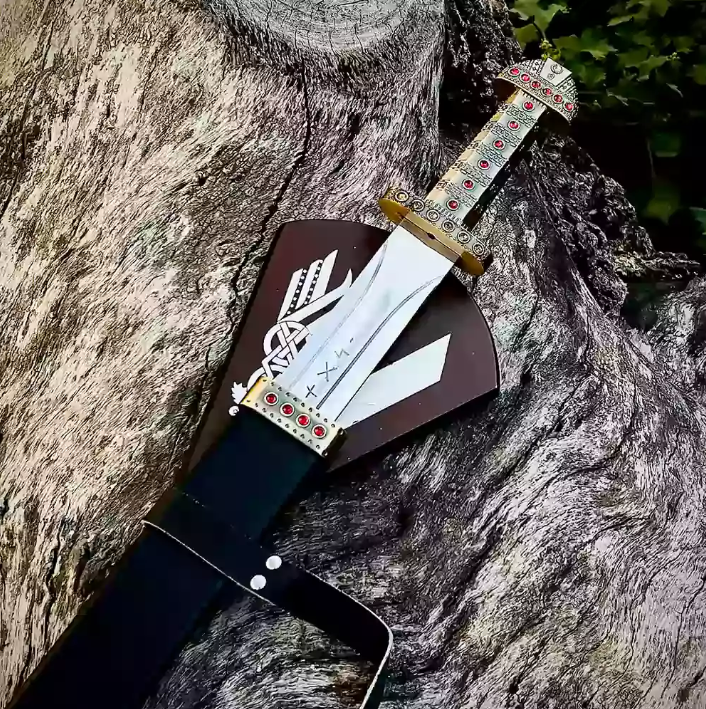⚔️ King Ragnar Lothbrok Viking Sword Replica – 42” Stainless Steel Cosplay Sword with Scabbard & Wall Mount