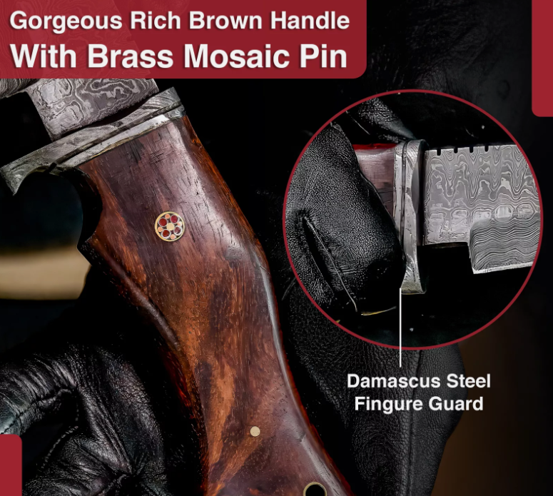 Bobcat Damascus Steel Knife