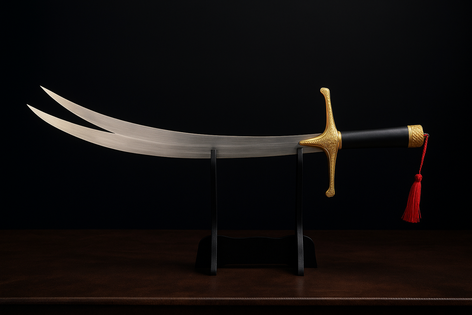 ⚔️ Zulfiqar Sword Replica – 40” Stainless Steel Double-Edged Islamic Sword