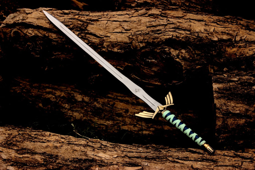 ⚔️ Golden Legend of Zelda Skyward Sword Replica – 40” Stainless Steel Master Sword with Scabbard &amp; Wall Mount