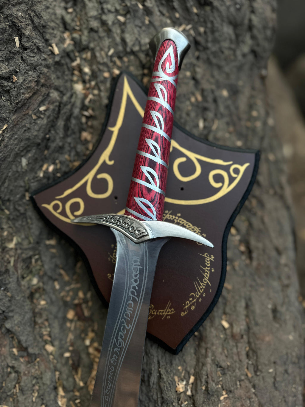 ⚔️ Short Steel Sting Sword – Frodo’s Replica | 22” LOTR Fantasy Sword with Scabbard &amp; Wall Mount