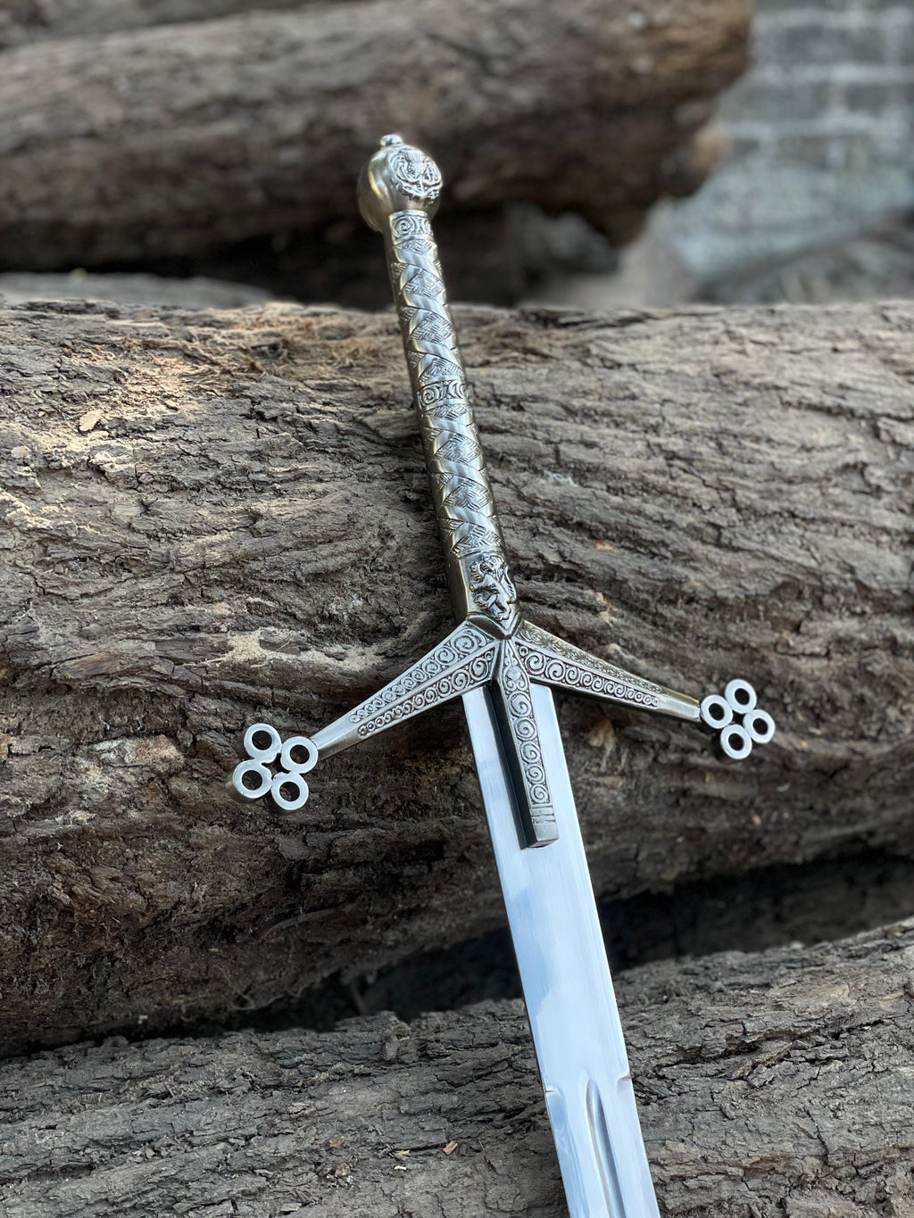 🛡️ Highland Scottish Claymore Sword Replica – 40” Stainless Steel Sword with Leather Sheath